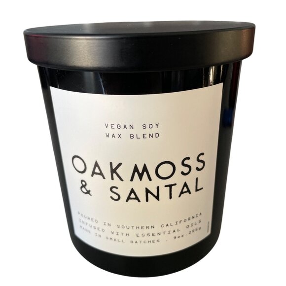 Leoben Candle Co Oakmoss & Santal 9 Oz 1 wick Vegan Soy Wax Blend Scented - Picture 1 of 6